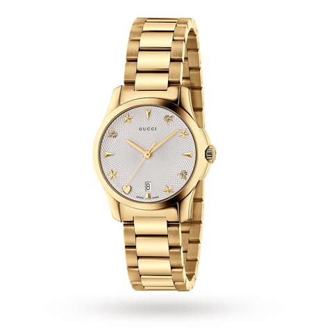 gucci women's gold bracelet watch|Gucci ladies watch with diamonds.